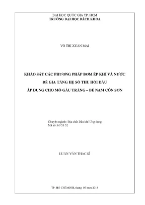 Nâng cao hệ số thu hồi dầu tại mỏ Gấu Trắng bằng phương 