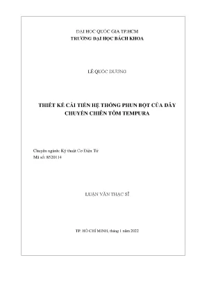 Cải tiến hệ thống phun bột trong dây chuyền chiên tôm