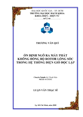 Nghiên cứu ổn định ngõ ra máy phát không đồng bộ trong