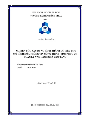 Nghiên cứu dữ liệu BIM cho quản lý vận hành nhà cao tầng