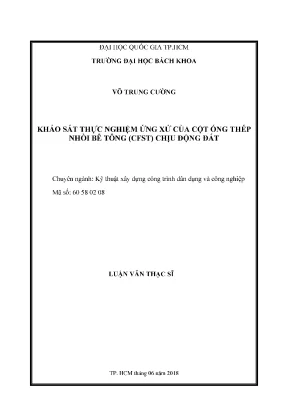 Nghiên cứu ứng xử cột ống thép nhồi bê tông CFST dưới
