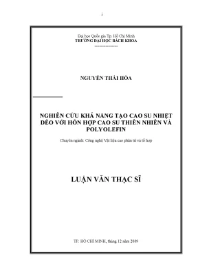 Nghiên cứu khả năng tạo cao su nhiệt dẻo từ cao su thiên 