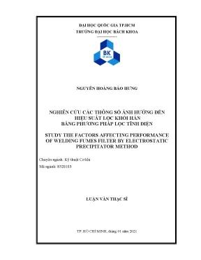 Nghiên cứu hiệu suất lọc khói hàn bằng phương pháp lọc