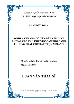 Gia cố nền đất yếu dưới đường vào cầu Cần Thơ bằng cọc