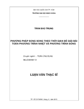 Giải bài toán phương trình nhiệt và sóng bằng phương