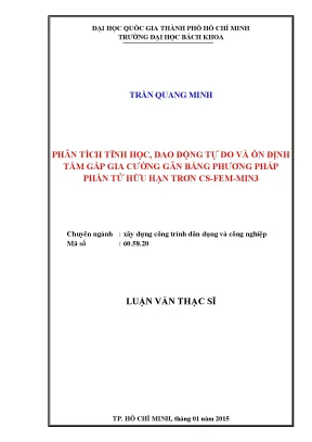 Phân Tích Tĩnh Học và Ổn Định Tấm Gấp Gia Cường Bằng 