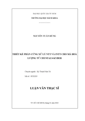 Thiết kế phần cứng mã hóa lượng tử với NTT và INTT trong