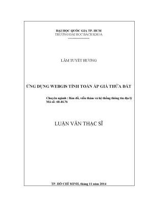 Ứng dụng WebGIS trong Tính Toán Giá Thửa Đất Bằng Viễn 
