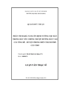 Phân Tích Ổn Định Tường Cọc Bản Trong Đất Yếu Tại Cầu
