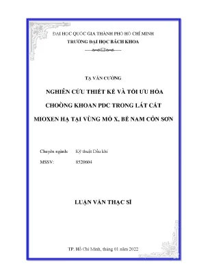 Tối ưu hóa thiết kế choòng khoan PDC trong mỏ dầu khí 