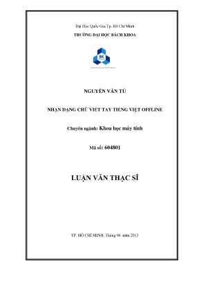 Nhận Dạng Chữ Viết Tay Tiếng Việt Offline Trong Luận Văn