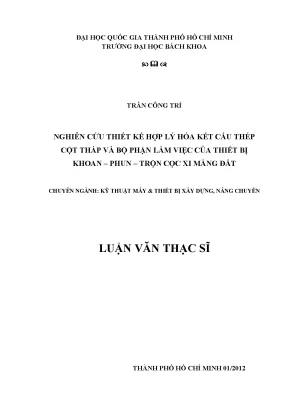 Nghiên cứu tối ưu hóa kết cấu thép cột tháp và thiết bị 