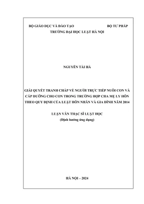 Giải quyết tranh chấp nuôi con và cấp dưỡng khi ly hôn