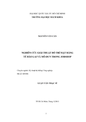 Nghiên cứu giải thuật bố trí mặt bằng trong hệ thống 