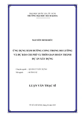 Ứng dụng hàm đường cong trong dự báo chi phí và thời