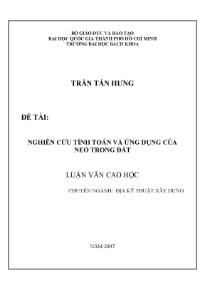 Nghiên cứu ứng dụng neo trong đất trong địa kỹ thuật xây