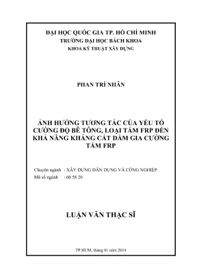 Tác động của cường độ bê tông FRP đến khả năng kháng cắt 