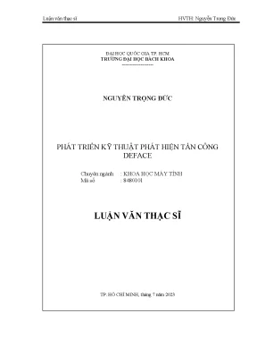 Nghiên cứu kỹ thuật phát hiện tấn công deface trong khoa