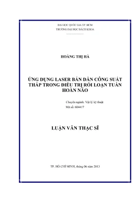 Ứng dụng laser bán dẫn công suất thấp trong điều trị rối