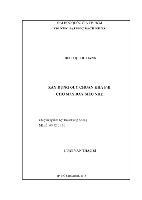 Quy chuẩn khả phi cho máy bay siêu nhẹ trong luận văn