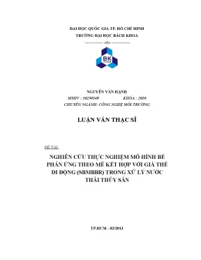 Nghiên cứu mô hình bể phản ứng theo mẻ trong xử lý nước 