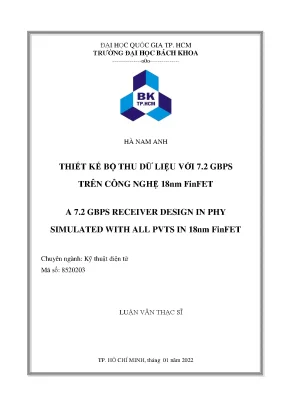 Thiết kế bộ thu dữ liệu 7.2 Gbps trên công nghệ 18nm FinFET