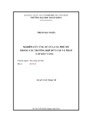 Nghiên cứu ứng xử cầu Phú Mỹ trong tình huống đứt và 