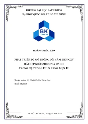 Mô phỏng lỗi cảm biến oxy zirconia trong hệ thống phun 