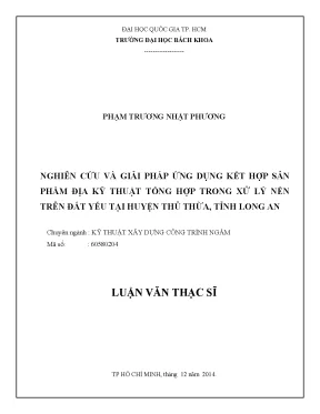 Giải pháp ứng dụng sản phẩm địa kỹ thuật trong xử lý nền 
