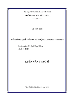 Mô phỏng quá trình cháy động cơ diesel RV1652 trong luận