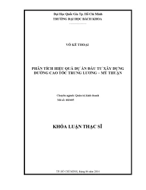 Phân Tích Hiệu Quả Dự Án Đầu Tư Cao Tốc Trung Lương - Mỹ