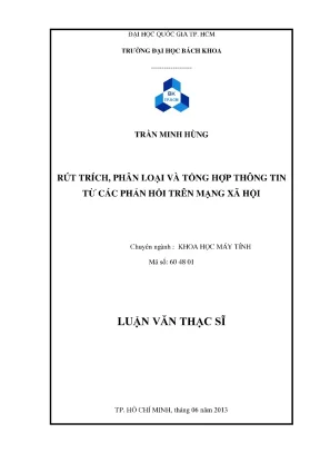 Rút trích và phân loại thông tin từ phản hồi mạng xã hội