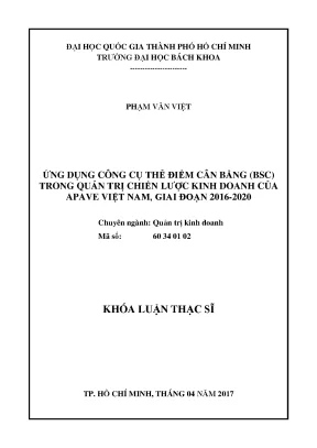 Ứng dụng thẻ điểm cân bằng BSC trong quản trị chiến lược