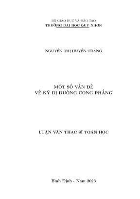 Kỳ Dị Đường Cong Phẳng Trong Luận Văn Thạc Sĩ Toán Học