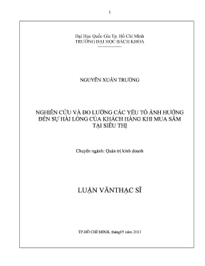 Nghiên cứu sự hài lòng của khách hàng khi mua sắm tại