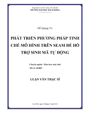 Phương pháp tinh chế mô hình trên seam hỗ trợ sinh mã tự