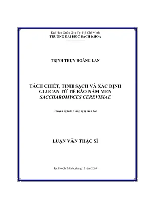Tách Chiết Tinh Sạch Glucan Từ Nấm Men Saccharomyces