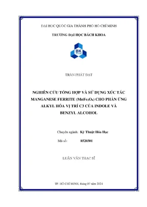 Nghiên cứu xúc tác manganese ferrite cho phản ứng alkyl