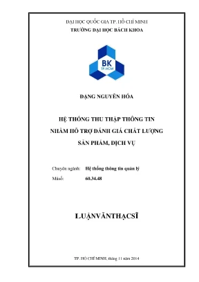 Hệ thống thông tin quản lý đánh giá chất lượng sản phẩm 