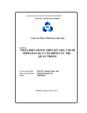Nhận diện motif trong chuỗi thời gian bằng điểm cực trị