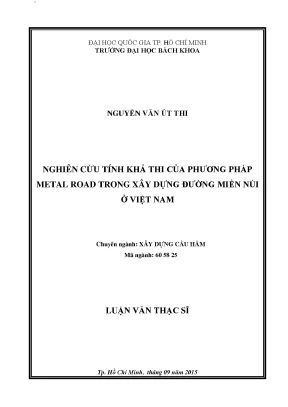 Nghiên cứu tính khả thi của phương pháp metal road trong 