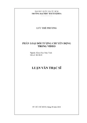 Phân loại đối tượng chuyển động trong video - Luận văn