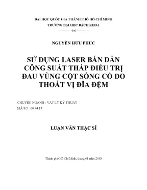 Điều trị đau cột sống cổ bằng laser bán dẫn công suất thấp