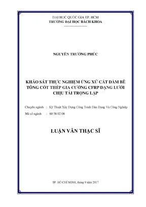 Nghiên cứu ứng xử cắt dầm bê tông cốt thép gia cường