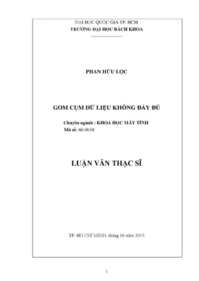 Nghiên cứu gom cụm dữ liệu không đầy đủ trong khoa học
