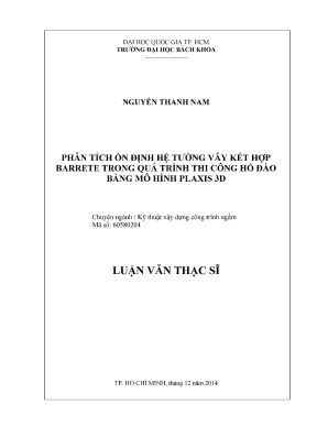 Phân Tích Ổn Định Hệ Tường Vây Kết Hợp Barrete Trong Thi 