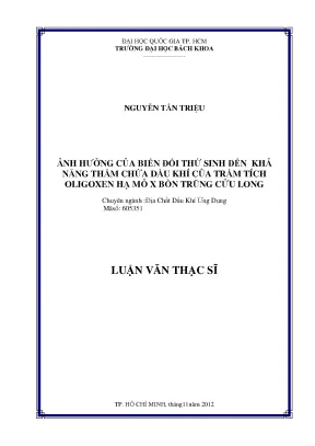 Ảnh hưởng của biến đổi thứ sinh đến khả năng thấm chứa 