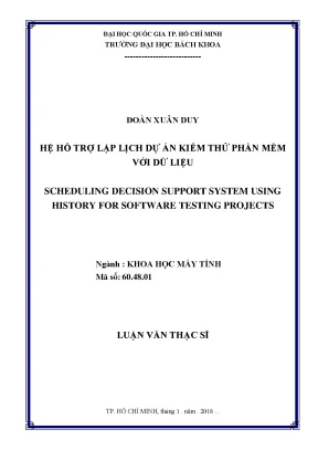 Hệ thống hỗ trợ lập lịch kiểm thử phần mềm trong khoa