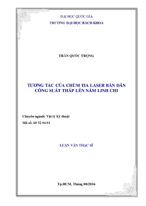 Tác động của chùm tia laser bán dẫn lên nấm linh chi
