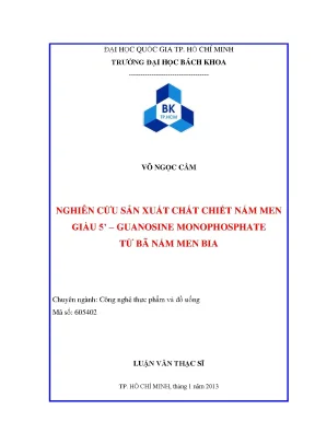 Nghiên cứu sản xuất 5'-guanosine monophosphate từ bã nấm 